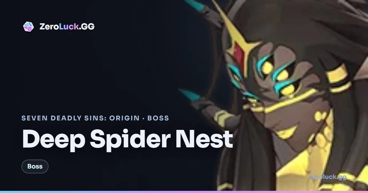 Deep Spider Nest boss guide: weaknesses & drops (7DSO)