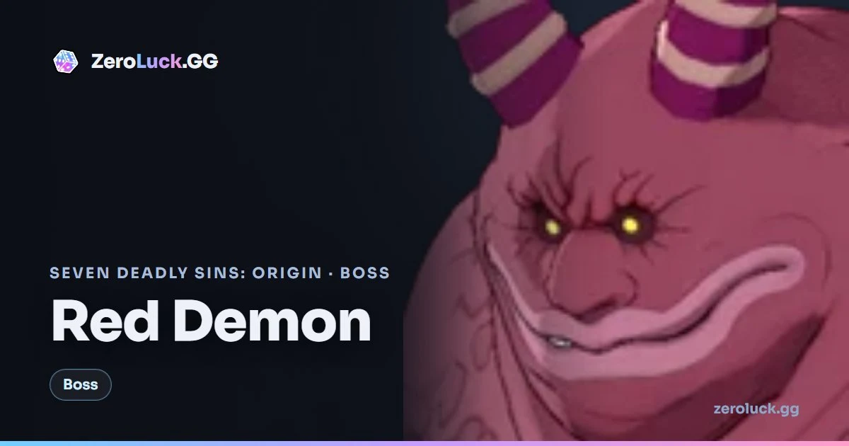 Hawk Red Demon Red Demon boss guide: weaknesses & drops (7DSO)