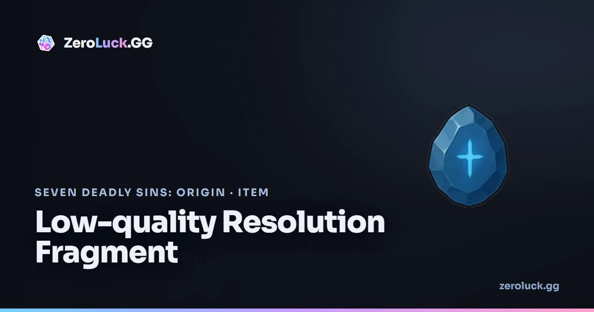 Low-quality Resolution Fragment: how to get & uses (7DSO)