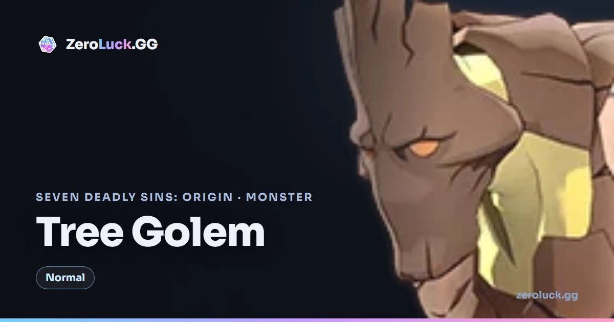 Tree Golem: location & drops (7DSO)