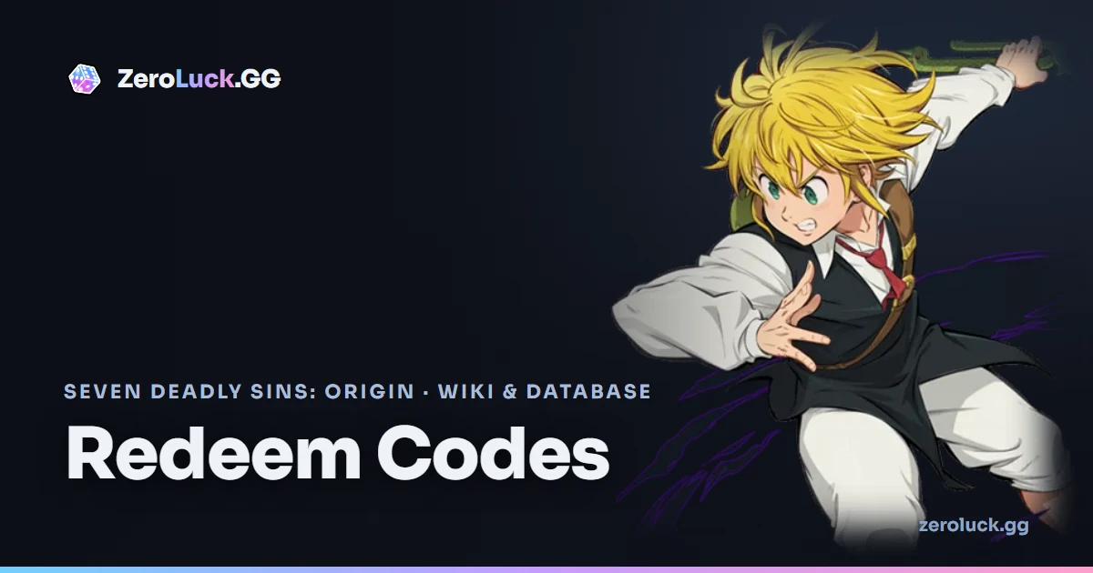 July 2026 — Seven Deadly Sins: Origin Codes: Active Redeem Codes & How ...
