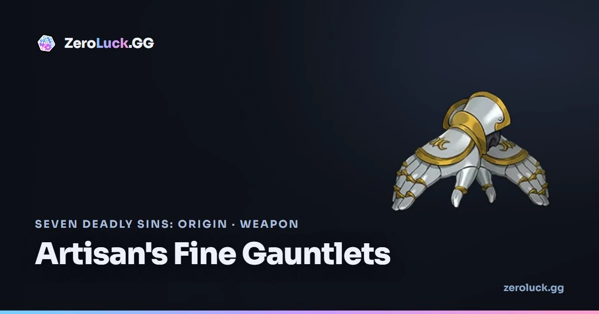 Gauntlets Rdr Artisan's Fine Gauntlets: passive & crafting (7DSO)