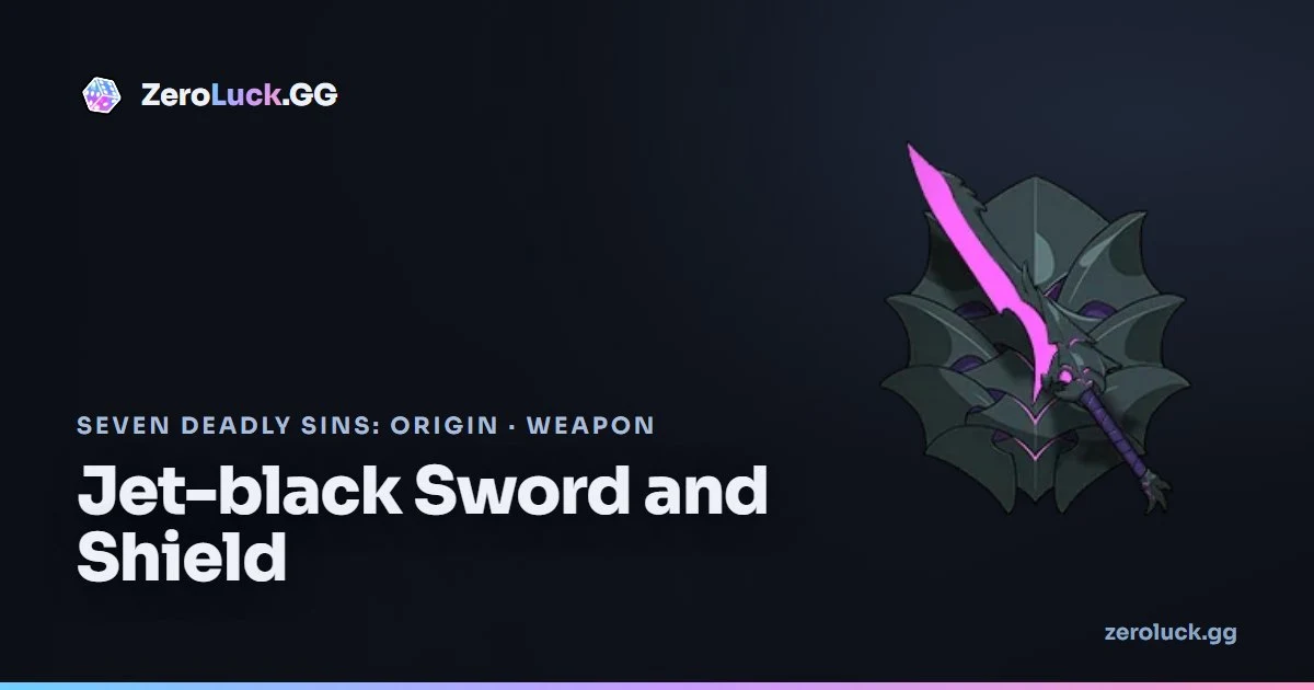 Jet-black Sword and Shield: passive & crafting (7DSO)