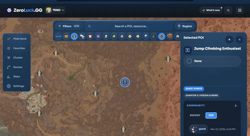 Jump Climbing Enthusiast, Ferzen & More location on the interactive map