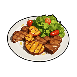 Grilled Fruits and Beef