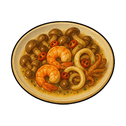 Oil Stir-fried Mushrooms and Seafood