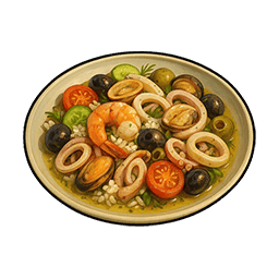 Oil and Seafood Salad